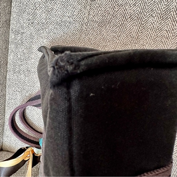 🦚HP🦚 HERMÈS Noir Toile Officier Fourre-Tout PM Bag - Picture 7 of 13